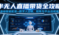 半无人直播带货全攻略：AI音咖智能配音+数字人出镜，解决账号矩阵与平台违
