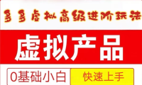 25拼多多虚拟资料高级进阶玩法，小白也能快速上手，保姆级教程
