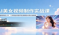 AI美女视频制作实战课：零基础快速上手，三步教会你制作高清爆款AI美女短视
