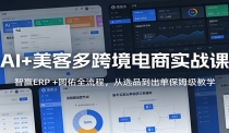 AI+美客多跨境电商实战课：智赢ERP +圆佑全流程，从选品到出单保姆级教学