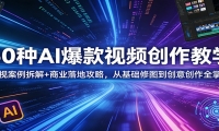 50种AI爆款视频创作教学：影视案例拆解+商业落地攻略，从基础修图到创意创