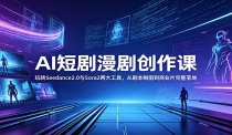AI短剧漫剧创作课：玩转Seedance2.0与 Sora2两大工具，从剧本制图到商业片