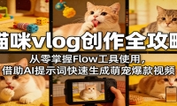 猫咪vlog创作全攻略：从零掌握Flow工具使用，借助AI提示词快速生成萌宠爆款