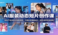AI服装动态短片创作课：依托产品详情与穿搭原图，巧用抖音智能成片一键生成