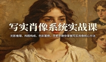 写实肖像系统实战课：光影推理、构图构成、色彩置换，手把手教你掌握写实肖