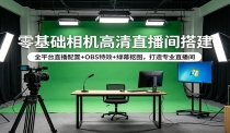 零基础相机高清直播间搭建：全平台直播配置+OBS特效+绿幕抠图，打造专业直