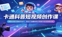 卡通科普短视频创作课：掌握动画风格制作技巧，轻松打造趣味知识类账号实现