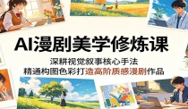AI漫剧美学修炼课：深耕视觉叙事核心手法，精通构图色彩打造高阶质感漫剧作