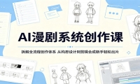 AI漫剧系统创作课：拆解全流程创作体系，从构思设计到剪辑合成新手轻松出片