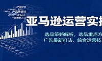 亚马逊运营实操，选品策略解析，选品重点方法、广告最新打法、综合运营技巧