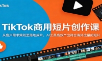 TikTok商用短片创作课：从客户需求策划至落地成片，AI工具高效产出符合海外