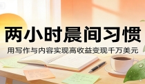 付费文章：两小时晨间习惯，用写作与内容实现高收益变现千万美元