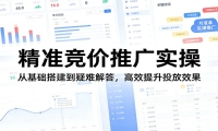 精准竞价推广实操：从基础搭建到疑难解答，高效提升投放效果