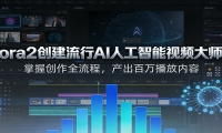 Sora2创建流行AI人工智能视频大师班，掌握创作全流程，产出百万播放内容