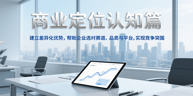 商业定位认知，建立差异化优势，帮助企业选对赛道、品类与平台，实现竞争突