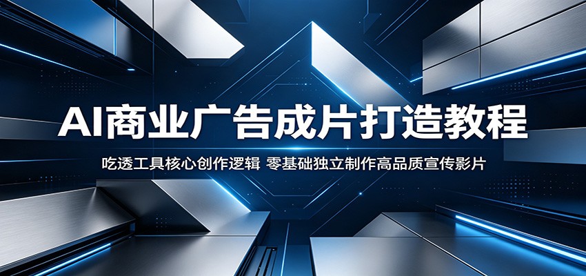 AI商业广告成片打造教程：吃透工具核心创作逻辑，零基础独立制作高品质宣传