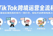 TikTok跨境运营全流程，从基础实操到高阶技巧一网打尽，轻松开启跨境电商之