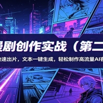 AI漫剧创作实战（第二期）：三步快速出片，文本一键生成，轻松制作高流量AI