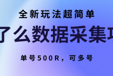 饿了么数据采集项目，全新玩法超简单，单号500R，可多号