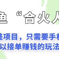 闲鱼“合火人”玩法，一个只需要手机就能赚钱的小项目
