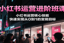 小红书运营进阶班课，小红书运营核心技能，快速实现从0到1的变现目标