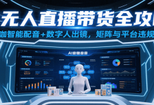 半无人直播带货全攻略：AI音咖智能配音+数字人出镜，解决账号矩阵与平台违