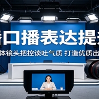 主播口播表达提升课：发声形体镜头把控谈吐气质，打造优质出镜能力