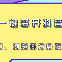 电脑一键多开抖音快手号，独立窗口，浏览器分身攻略