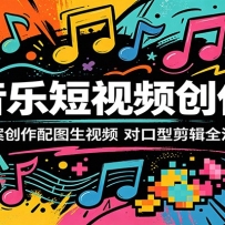 AI音乐短视频创作营：文案创作配图生视频，对口型剪辑全流程