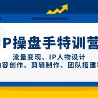 IP操盘手特训营，流量变现、IP人物设计、内容创作、剪辑制作、团队搭建等