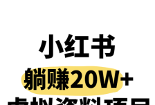 小红书操作虚拟资料，搬运工模式躺挣20W+，互联网的低成本路子！