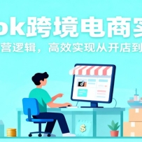 TikTok跨境电商实操课，快速掌握运营逻辑，高效实现从开店到变现的闭环