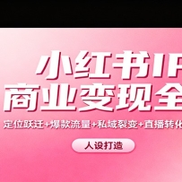 小红书IP商业变现全攻略：定位跃迁+爆款流量+私域裂变+直播转化，高利润闭