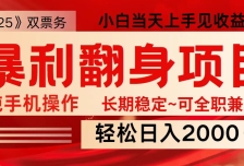 日入2000+  全网独家娱乐信息差项目  最佳入手时期   新人当天上手见收益