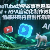 YouTube动物故事赛道解析，AI+RPA自动化制作教程，情感共鸣内容创作指南