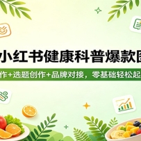 2026小红书健康科普爆款图文课：插画制作+选题创作+品牌对接，零基础轻松起