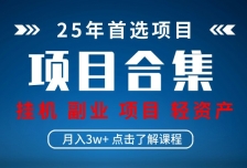 实操项目合集 挂机类型 直播类型 轻资产创业类型 课程分享各项目介绍和原理