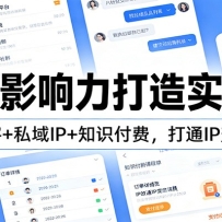 个人影响力打造实战课：公域获客+私域IP+知识付费，打通IP变现闭环