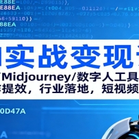 AI实战变现课：GPT/Midjourney/数字人工具教程，工作提效，行业落地，短视