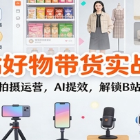 B站好物带货实战课：选品脚本，拍摄运营，AI提效，解锁B站赚钱新玩法