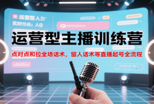 运营型主播训练营，点对点和拉全场话术，留人话术等直播起号全流程（更新7
