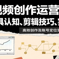 AI视频创作运营攻略：涵盖工具认知、剪辑技巧、实战案例、高效创作及账号定