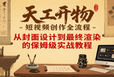 天工开物短视频创作全流程，从封面设计到最终渲染的保姆级实战教程