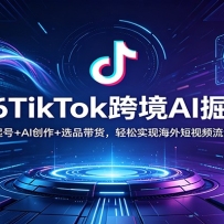 2026TikTok跨境AI掘金课：批量起号+AI创作+选品带货，轻松实现海外短视频流