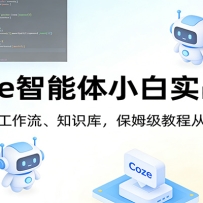 Coze智能体小白实战课：插件、工作流、知识库，保姆级教程从零上手