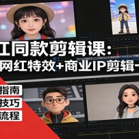 剪映网红同款剪辑：基础操作+网红特效+商业IP剪辑一站式精通