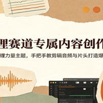 心理赛道专属内容创作课：聚焦心理力量主题，手把手教剪辑音频与片头打造爆
