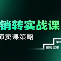 卖课销转实战课：卖课营销模型、销转公式、千万名师亿级卖课术