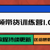 多多视频带货训练营1.0入门篇，全套系列教程持续更新，送给想要月入过万的