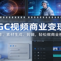 AIGC视频商业变现课：脚本创作、素材生成、剪辑，轻松做商业视频接单
